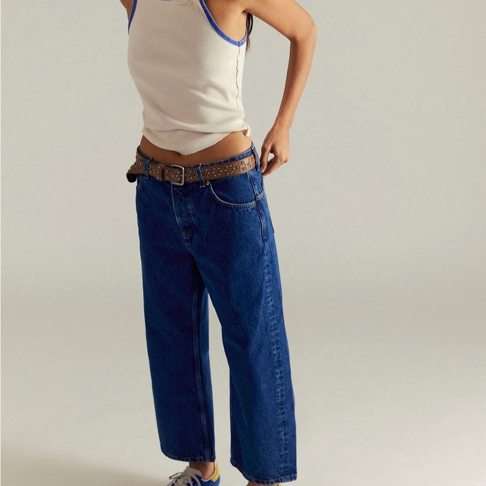 Free People deep trance dropped boyfriend jeans